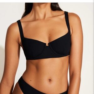 Vitamin A Black bikini top
